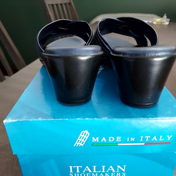 Blue Wedge Sandals - 8 1/2 - Picture 2 of 4